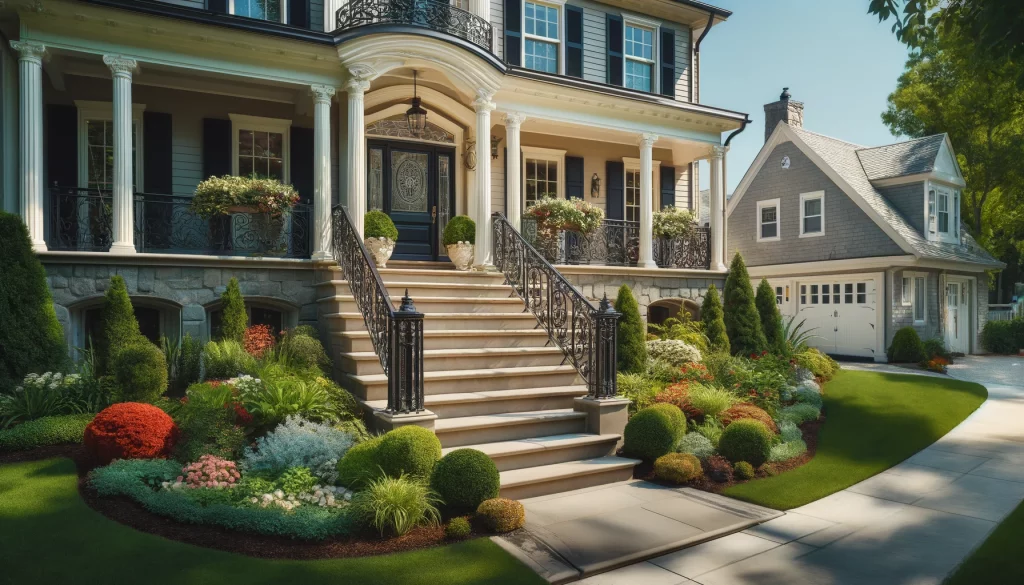 stoop of a Long Island home